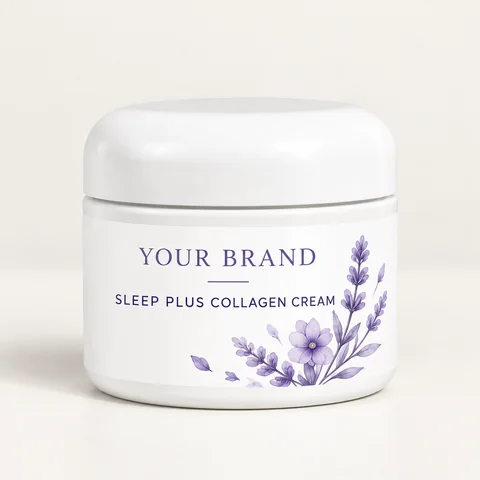 Sleep Plus Collagen Cream label concept