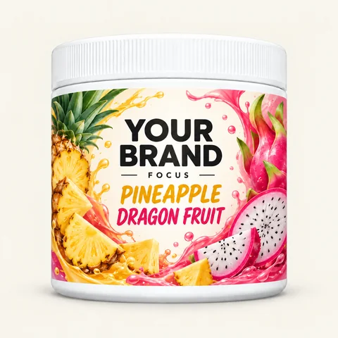 Pineapple Dragon Fruit label concept