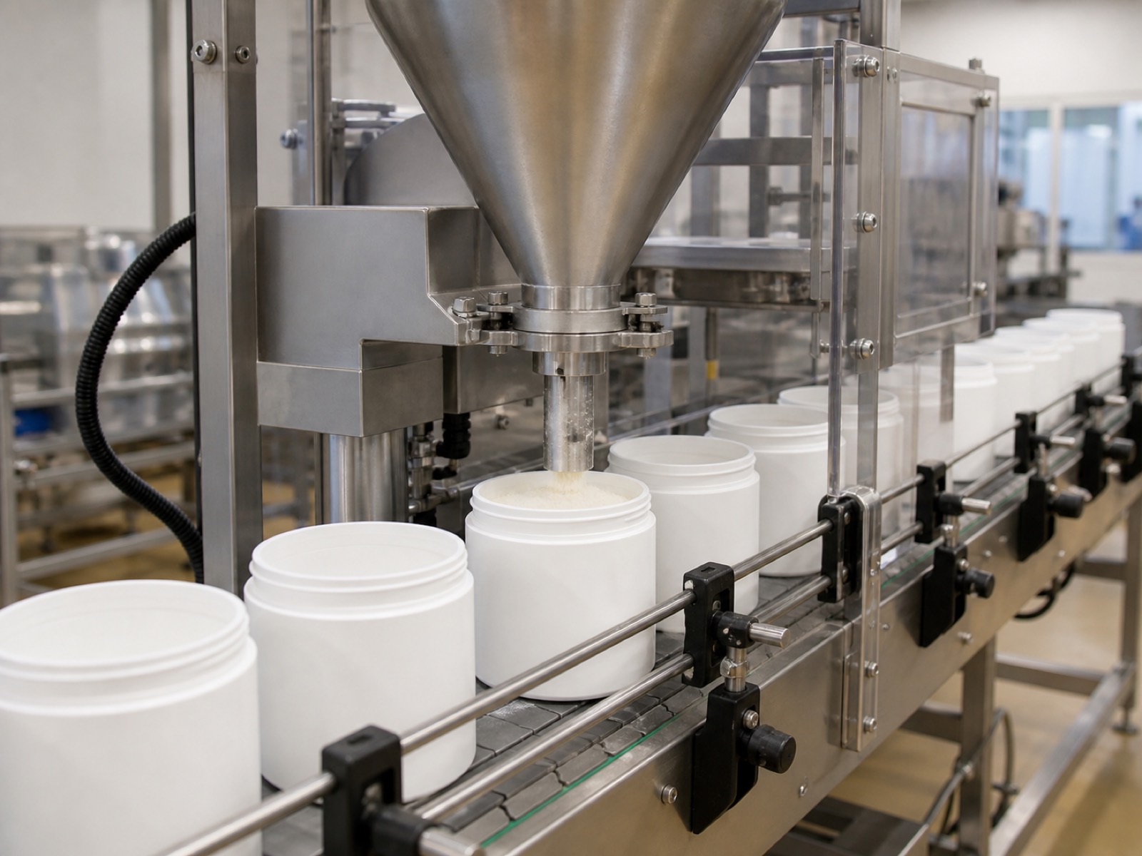 Process illustration of jar filling