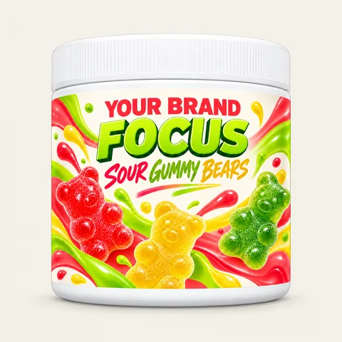 Sour Gummy Bears label concept